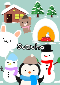 Suzuha Cute Winter illustrations