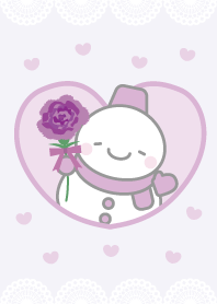 Carnation: Purple snowman theme 9