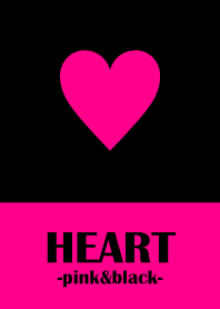 HEART -pink&black-