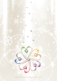 Attract good luck Platinum Lucky clover