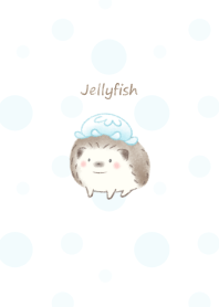Hedgehog and Hat* -jellyfish- blue