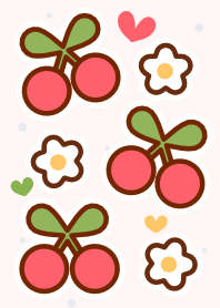 Sweet cherry and flower 4