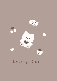 Cat and items(pattern)/cocoa