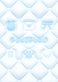 ぷくぷく♡ねこ - ブルー