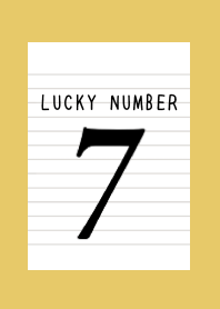 LUCKY NUMBER 7 NOTEBOOKj-DUSTY YELLOW