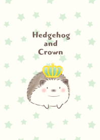 Hedgehog and Crown Star -green-