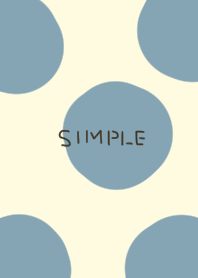 Cream and blue-beige. Large polka dots.