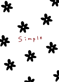 White and black floral pattern.