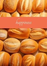 Freshly baked bread on red & yellow