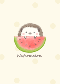 Hedgehog and Watermelon -yellow- dot
