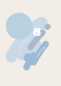 Rabbit and dull Blue