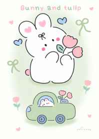 Bunny and tulip    :)