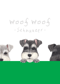 Woof Woof - Schnauzer - WHITE/GREEN