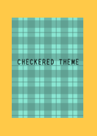 MINT GREEN CHECKERED THEME-ORANGE