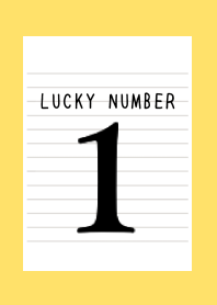 LUCKY NUMBER 1 NOTEBOOKj-YELLOW