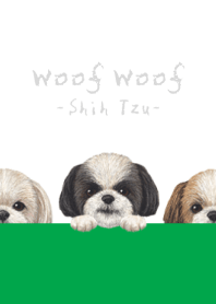 Woof Woof - Shih Tzu - WHITE/GREEN