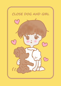 Close dog and girl<1-1>