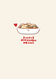 simple meat and potatoes heart beige