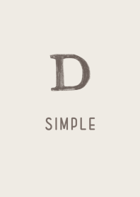 simple initials D beige