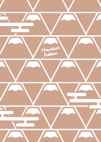 Simple mountain pattern /Mt. Fuji/ Mocha
