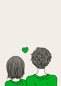 Boyfriend and girlfriend and green