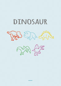 Light Blue : Colorful dinosaur