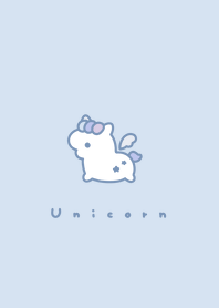 ゆるいユニコーン。ペールブルー