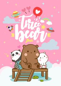 Bear Space Galaxy Pink