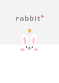 Rabbits. Moon - White