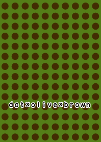 dot×olive×brown