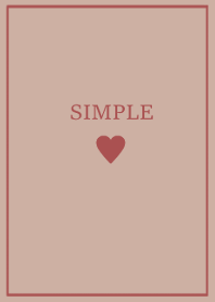 SIMPLE HEART =redbrown beige=