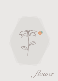 flower <Orange> greige