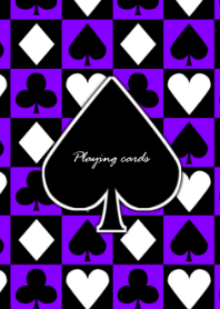 Playing cards tile -Purple-