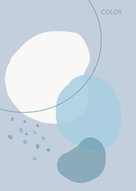 柔和水彩-夏日的藍色