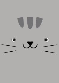 Simple Gray Cat Face theme