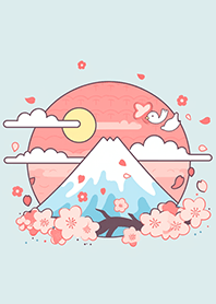 可愛普普風的富士山❤
