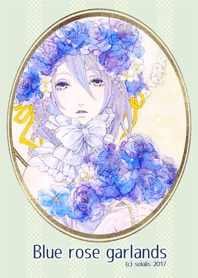 Biru mawar ornamen
