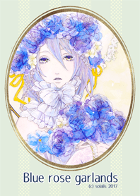 青ばらの花飾り