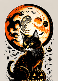 halloween cat A041fd