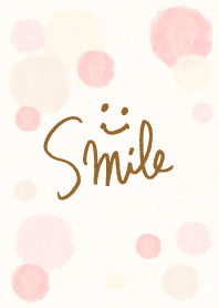 Smile-Adult watercolor Polka dot pink16-