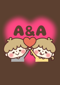 Initial theme for a sweet couple. A / A