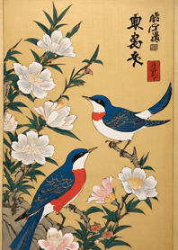 อุกิโยะเอะ -นก b07a1C