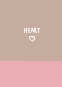 Darkish pink and beigex heart