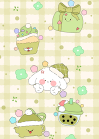 White dog decorated for Christmas3