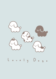 小狗 /light blue beige