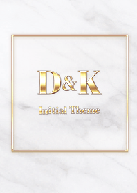 [ D&K ]  Initial Theme Gold White