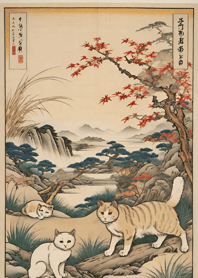 Ukiyo-e A Bunch of Cats ef16fd