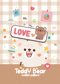 Teddy Bears Scottish Pattern Brown