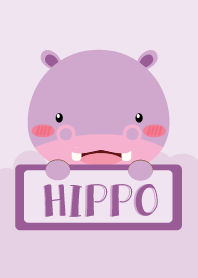 Simple Cute Love Hippo Theme