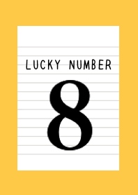 LUCKY NUMBER 8 NOTEBOOK/ORANGE